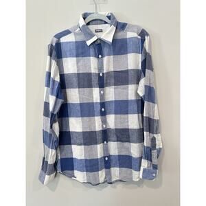 Woolworth's Studio W Men's Shirt Gingham Check Size Large 2176